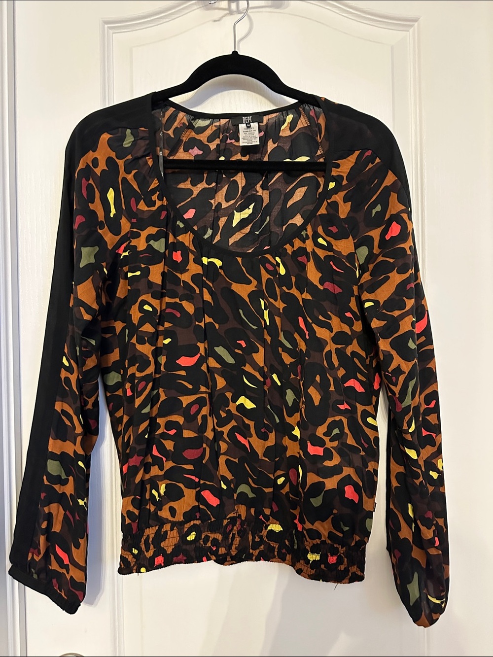 Multicoloured abstract animal print blouse from the brand DEPT.